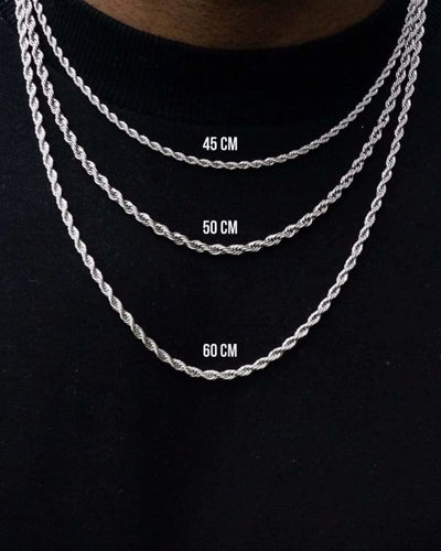 Chain Rope Chain - White Gold