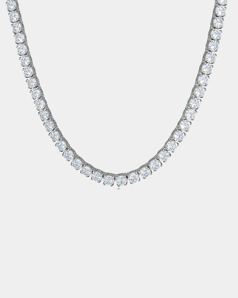 Chain Tennis Chain - White Gold