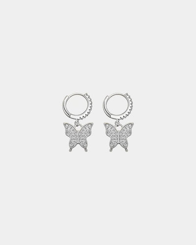 Earrings Butterfly Earrings - Silver
