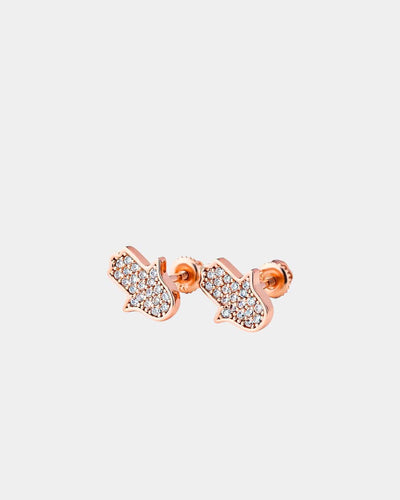 Earrings Fatma Hand Earrings - Rose Gold