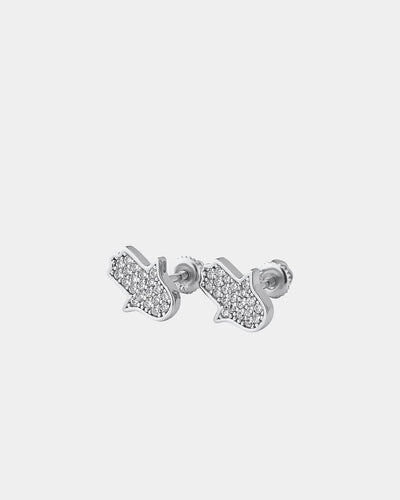 Earrings Fatma Hand Earrings - Silver