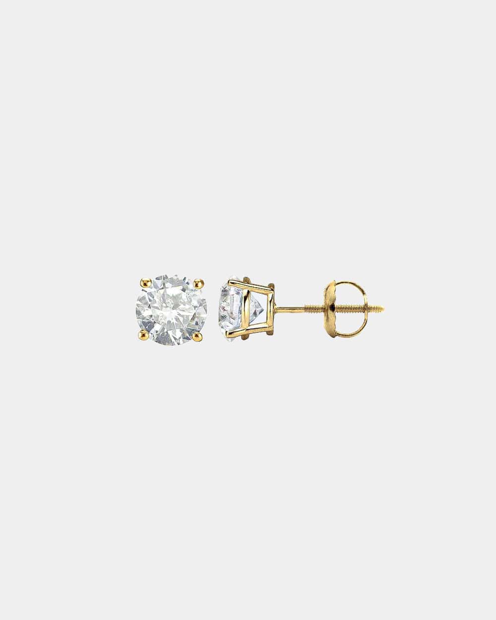 Earrings Round Cut Earrings - Gold