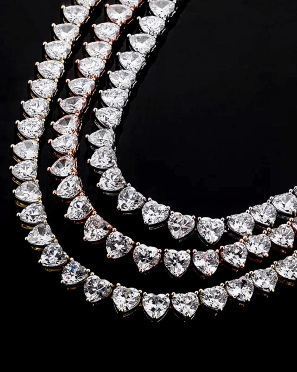 Heart Chain - White Gold