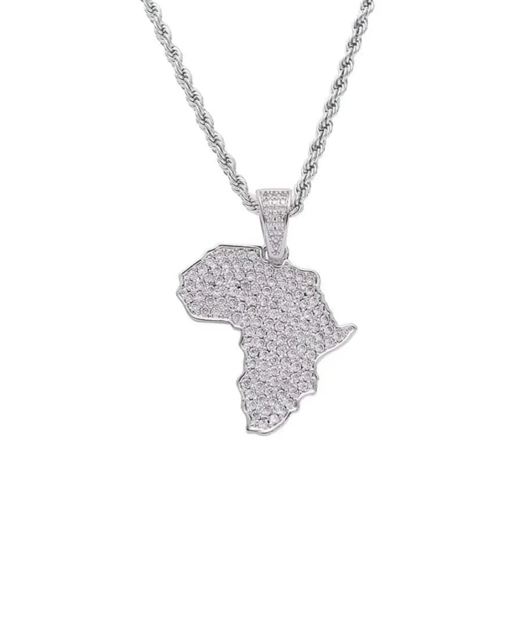 Pendant Africa - White Gold