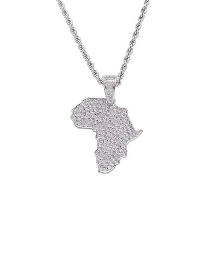 Pendant Africa - White Gold