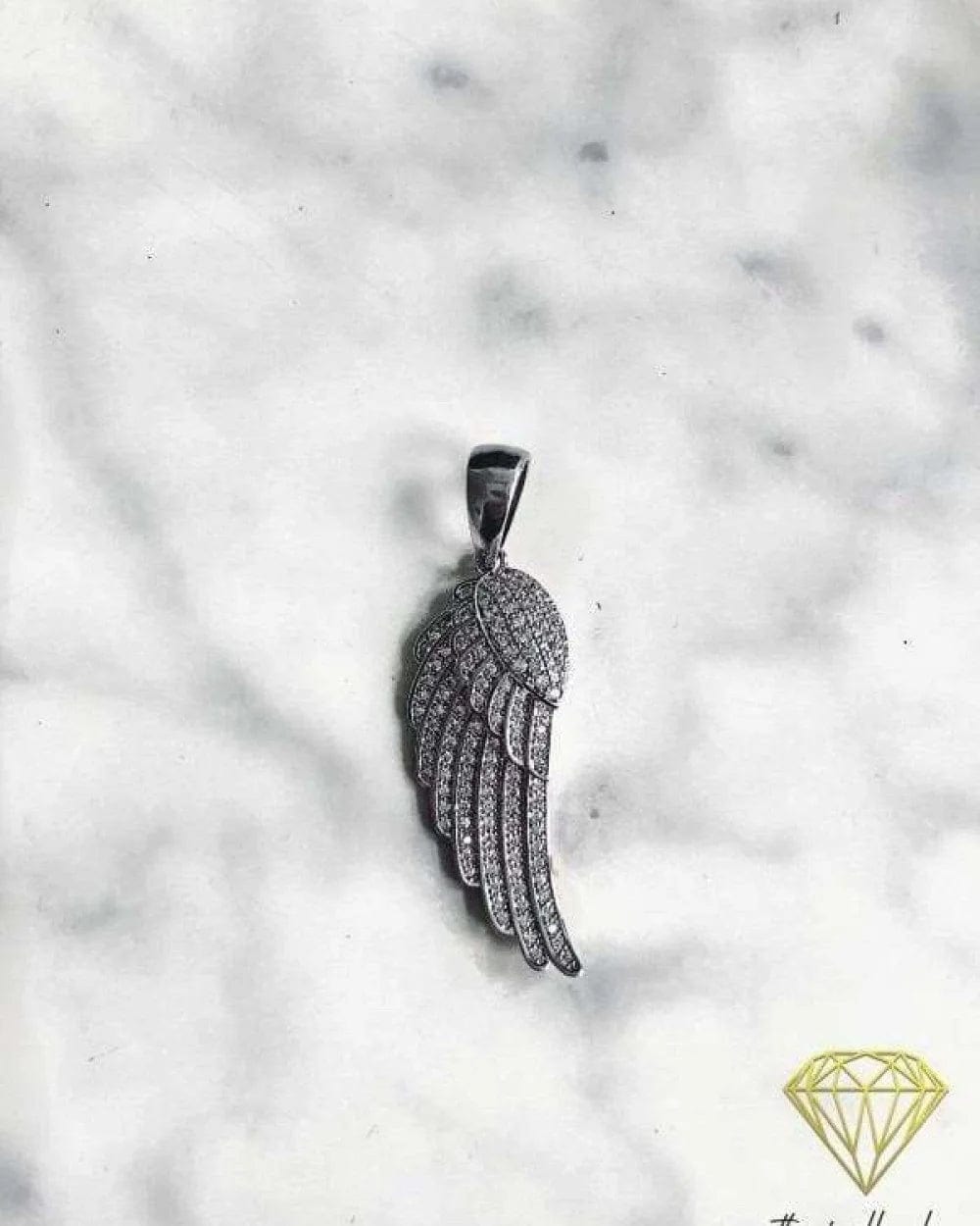 Pendant Angel Wing - White Gold