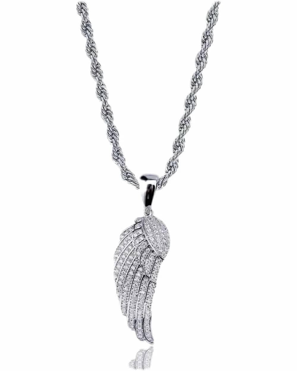 Pendant Angel Wing - White Gold