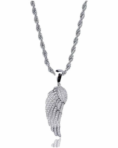 Pendant Angel Wing - White Gold