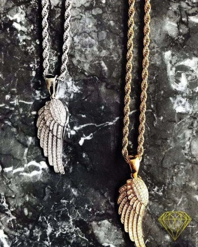 Pendant Angel Wing - White Gold