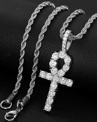 Pendant Ankh - White Gold