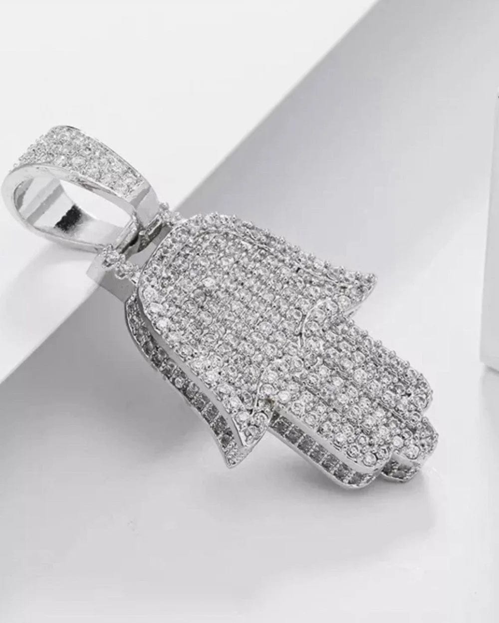 Pendant Diamond Fatma Hand - White Gold