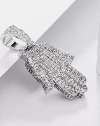 Pendant Diamond Fatma Hand - White Gold