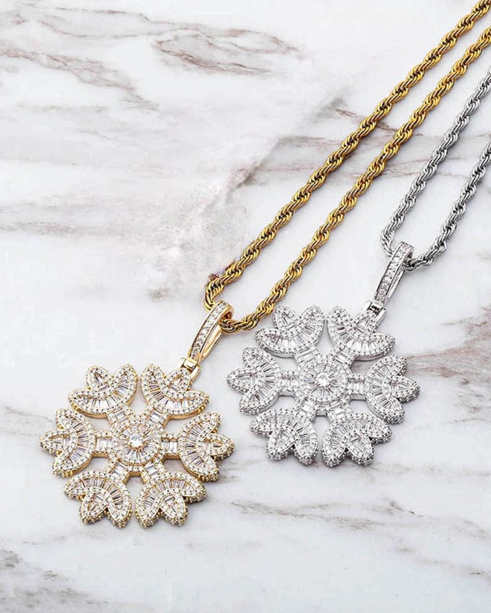 Pendant Ice Flake Pendant - Gold