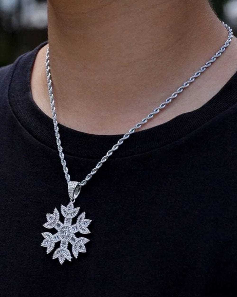 Pendant Ice Flake Pendant - White Gold