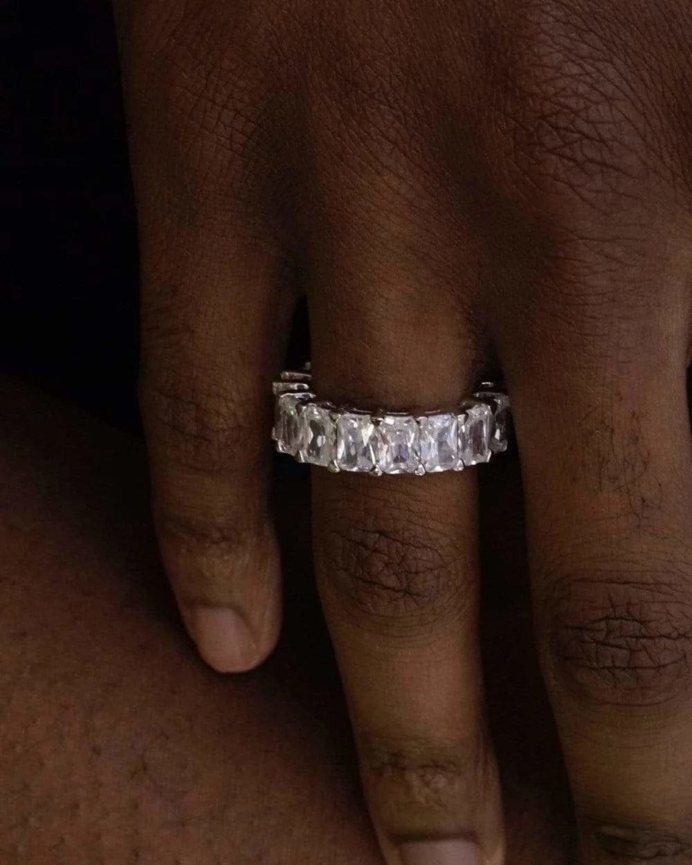 Ring Baguette Eternity Ring - White Gold