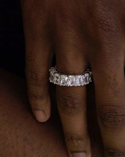 Ring Baguette Eternity Ring - White Gold