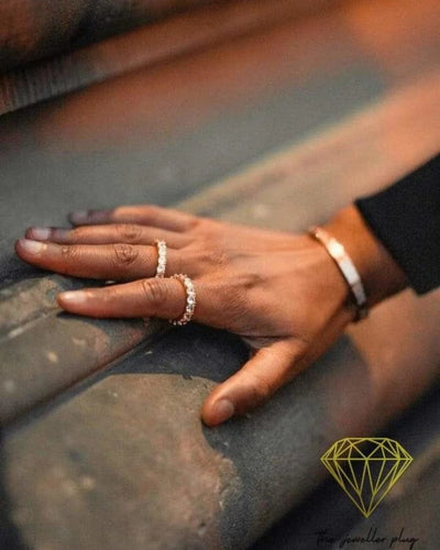 Ring Single Eternity Ring - White Gold