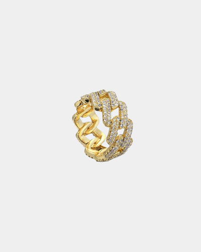Ring Straight Cuban Ring - Gold